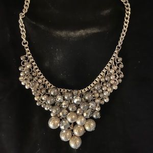 Black Pearl Beaded Statement Necklace